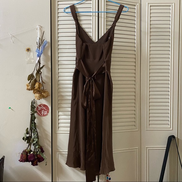 BCBGMaxAzria Brown Silk Classic Dress - Picture 4 of 7